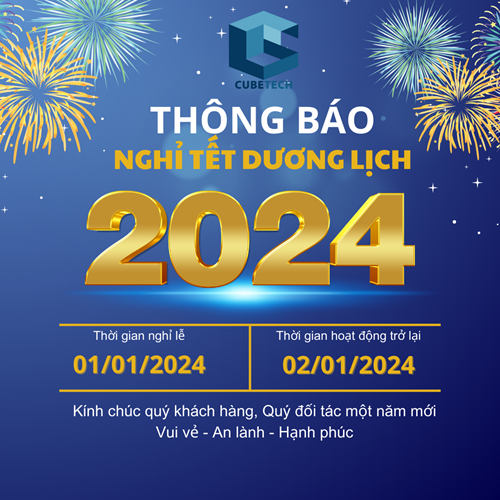 THÔNG BÁO LỊCH NGHỈ TẾT DƯƠNG LỊCH 2024