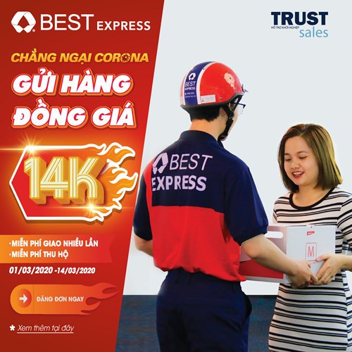 [ TRUSTSALES x BEST EXPRESS ]  chương trình HÈ VÀNG RỘN RÃ - GỬI HÀNG ĐỒNG GIÁ 14K