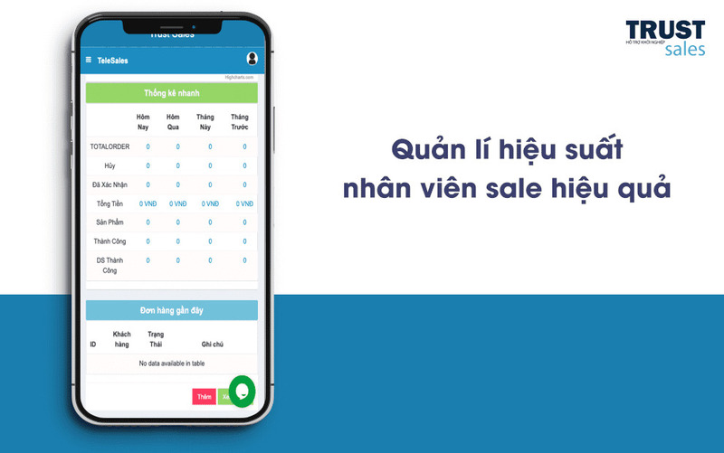 app quản lý khách hàng - TrustSales