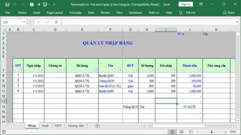 phần mềm bán hàng bằng excel đơn giản - TrustSales