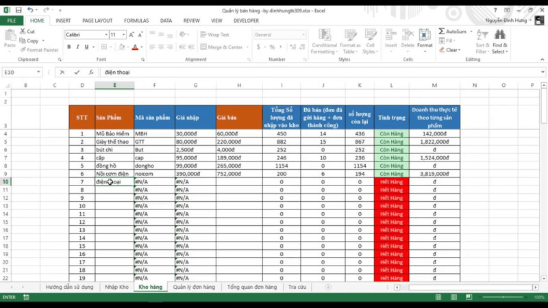 phần mềm quản lý bán hàng bằng excel miễn phí - TrustSales