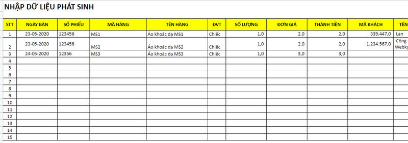 ứng dụng quản lý doanh thu bằng excel - TrustSales